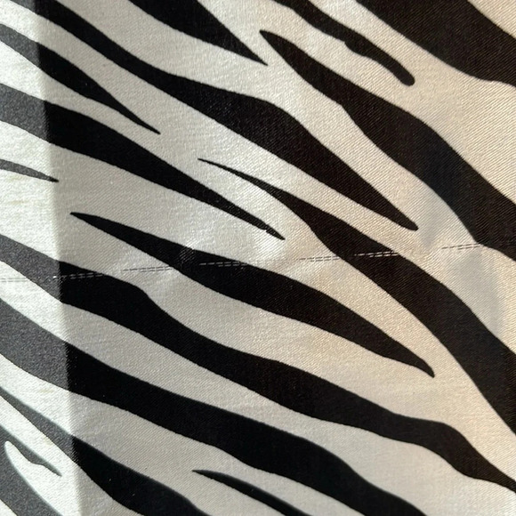 DANCING QUEEN Zebra Print Strapless Sequinned Cocktail Dress Satin *As Is* L - Picture 12 of 14